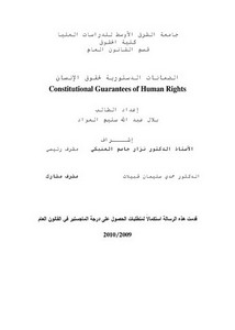 الضمانات الدستورية لحقوق الإنسان